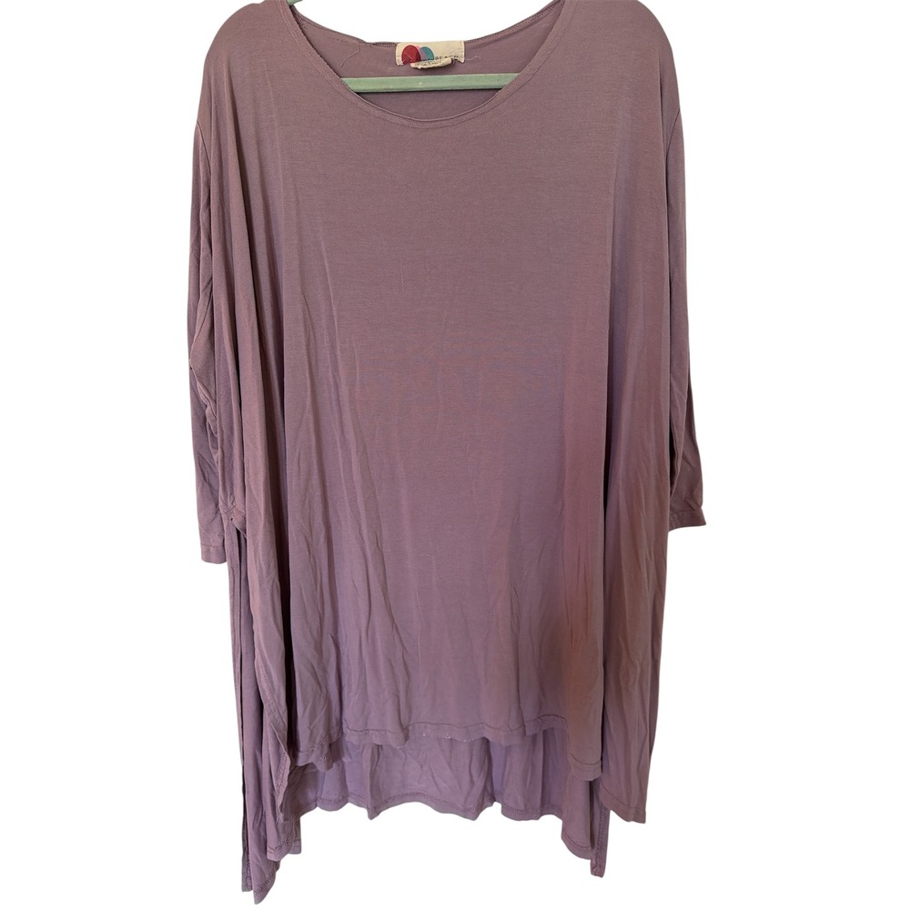 Free People Beach Oversized Tunic Top‎ Mauve Purple Long Sleeve XS S